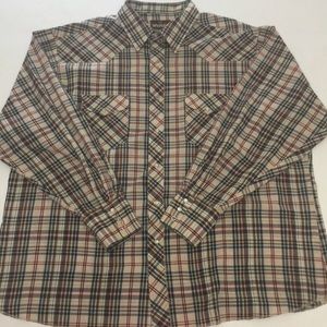 Wrangler Men’s Pearl Snap Western Cowboy Shirt F58